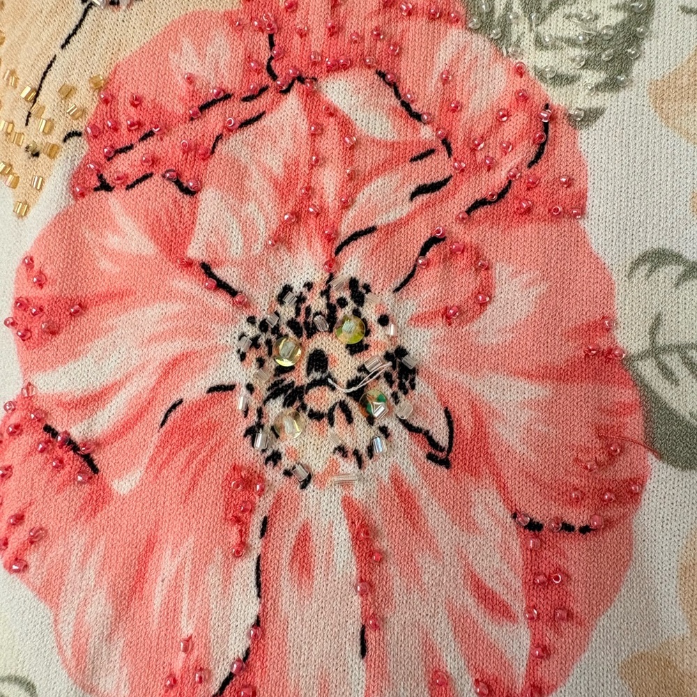 Debbie Morgan Pink and Cream Fabric